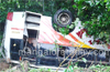 Mangaluru: 12 severely injured as bus skids into gorge amid heavy rain